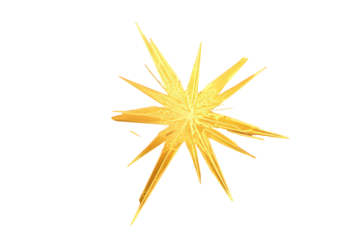 Golden Starburst Sparkle on Transparent Background with Radiating Geometric Pattern Glowing Brightly Celebration Festive Design Element Decorative Illustration Shine Isolated