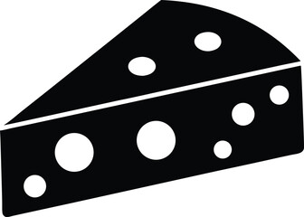 cheese slice icon vector, dairy food illustration
