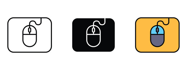 Computer mouse pad icon vector. technology, usability, and digital interface symbol. vector illustration.