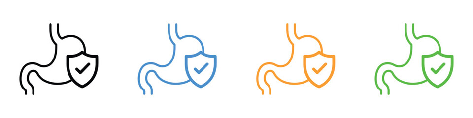 Good digestion icon vector. protection and wellness symbol. vector illustration.