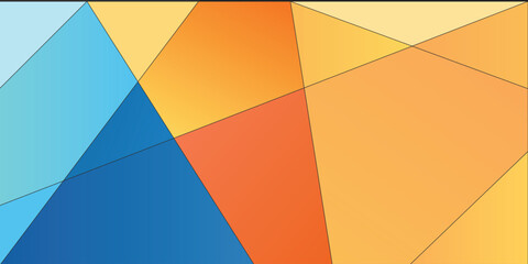 Vibrant Triangles Mosaic: A Dynamic Geometric Composition of Overlapping Colors - Abstract Background Design