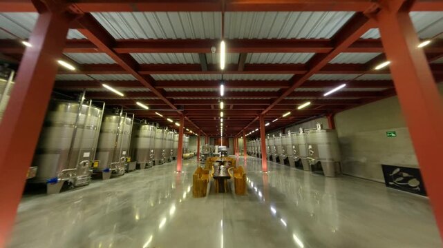FPV: DRONE SHOT INSIDE A WINE FACTORY IN PARRAS, COAHUILA.