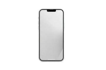 Sleek Silver Smartphone Device with Blank Screen on Transparent Background Isolated Modern Gadget Mobile Technology Electronic Communication Display Wireless Silver Color Technology Innovation