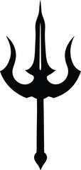 trident symbol silhouette, three pronged spear
