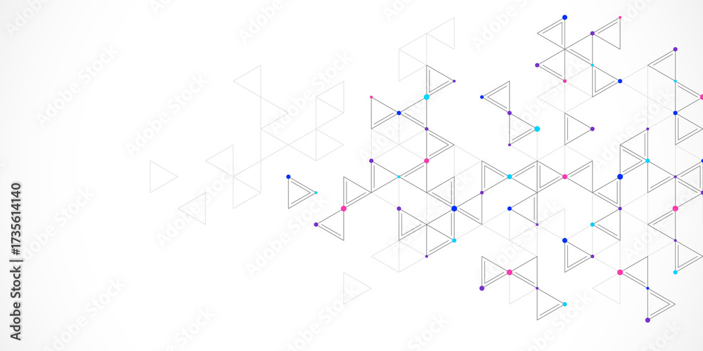 Wall mural abstract background with a geometric pattern of triangle shapes. graphic design element