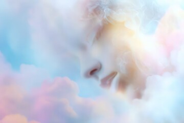 A beautiful collection of pink and blue cumulus clouds in the sky