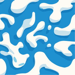 Illustration Vector seamless pattern of Abstract Water Wave Texture. Liquid Melting Drop Shapes