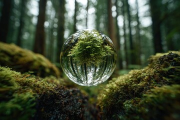 Forest in a Sphere - A Glimpse of Natures Reflection.