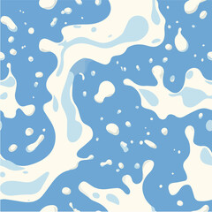 Illustration Vector seamless pattern of Abstract Water Wave Texture. Liquid Melting Drop Shapes