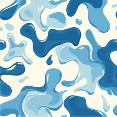 Illustration Vector seamless pattern of Abstract Water Wave Texture. Liquid Melting Drop Shapes