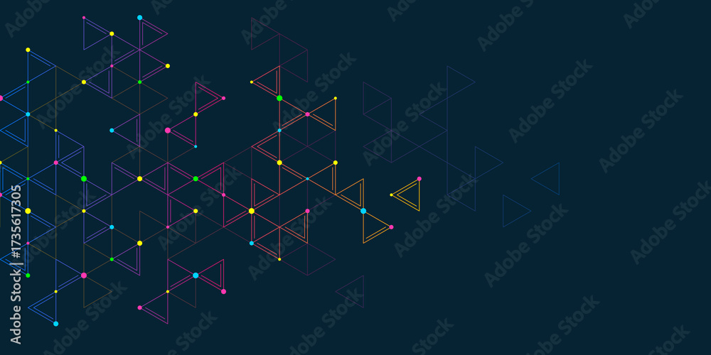Wall mural abstract background with a geometric pattern of triangle shapes. graphic design element