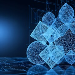 Wireframe Node Connection Map