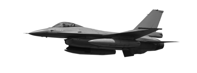 f-16 military jet fighter isolated