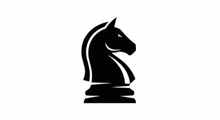 black chess knight