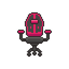 Pixel art Gaming Chair game asset design