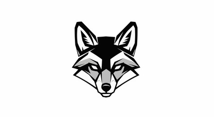 wolf head isolated on white