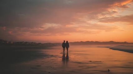 Sunset beach stroll - Powered by Adobe