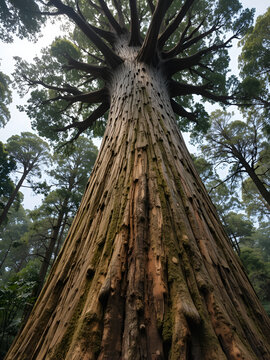 close up of large kauri tree