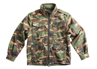Camouflage jacket isolated on white background