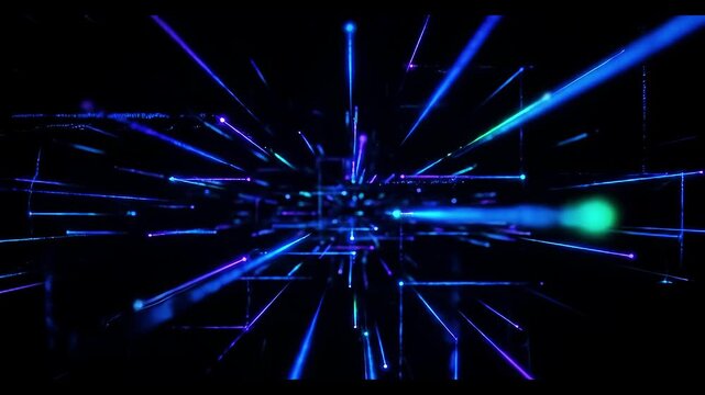 Neon Expressway: A Path Through Light Lines, 4K Live Wallpaper