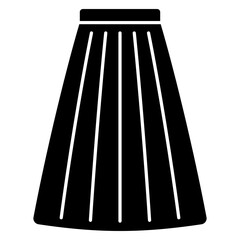 주름 긴 치마 아이콘