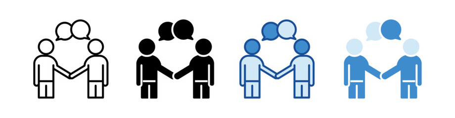 Workplace Diversity Multistyle Vector Icon Isolated On White Background