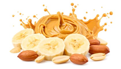 Peanut butter and banana splash