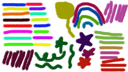 A hand drawn alphabet vector set with colorful watercolor paint splashes, heart elements, and a grunge paper texture illustration