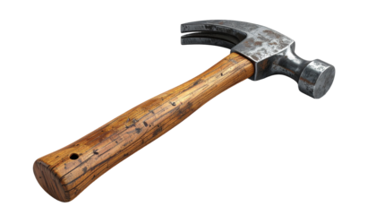 Used hammer on black background