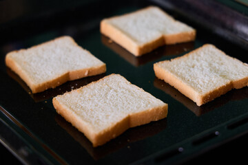 Sliced Bread on a Grill Perfectly Toasted for Any Meal, Great for Breakfast or Dinner