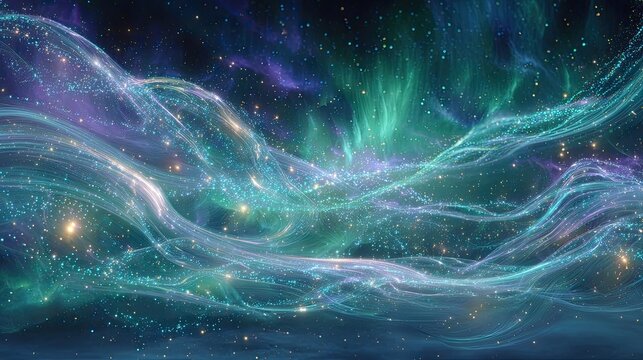 Abstract Aurora Space Background