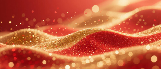 National Day celebration annual meeting red gold glitter festive background