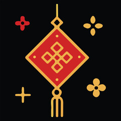 Elegant Happy Dongzhi Festival in Red Typography