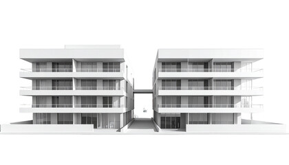 White modern building twins