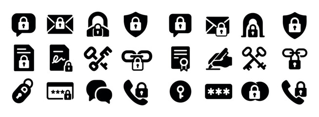 Digital Security Icons