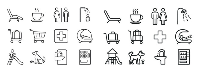 Airport Amenities Icons