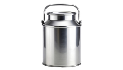 Metal milk can, simple & silver