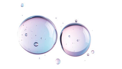 Luminous bubbles floating on black