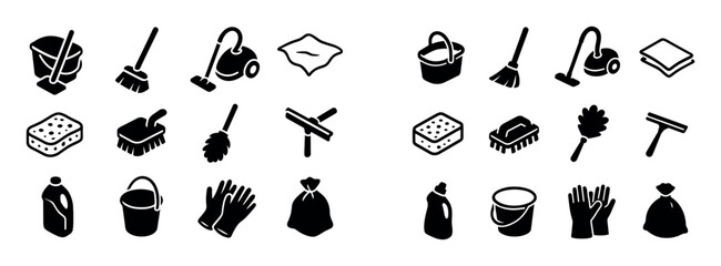 Isometric Cleaning Icons