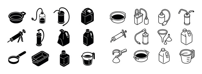 Obraz premium Isometric Auto Tool Icons