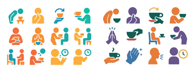 Obraz premium Tea Ceremony Icons