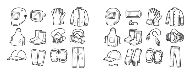 Welding Safety Gear Icons