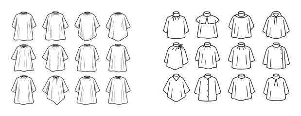 Hairdressing Capes Icons