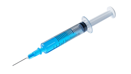 Syringe filled w/ blue liquid (1)