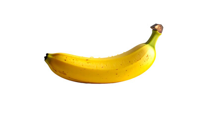 Yellow banana isolated on black