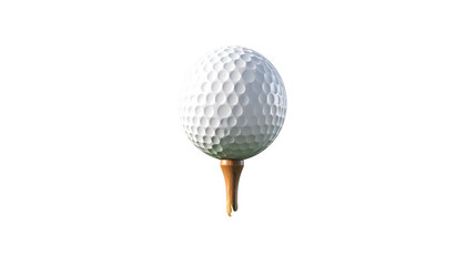 Golf ball on tee, isolated view (1)
