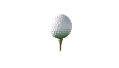 Golf ball on tee against black (1)