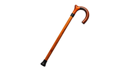 Ornate wooden cane, dark on black