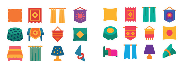 Colorful Room Decor Icons