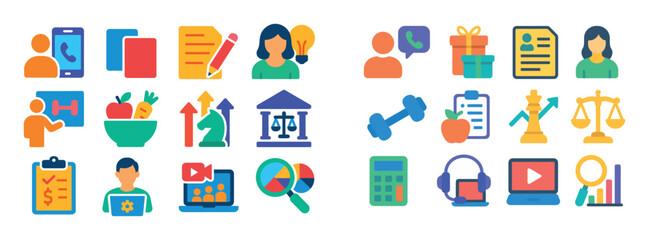 Obraz premium Colorful Service Icons